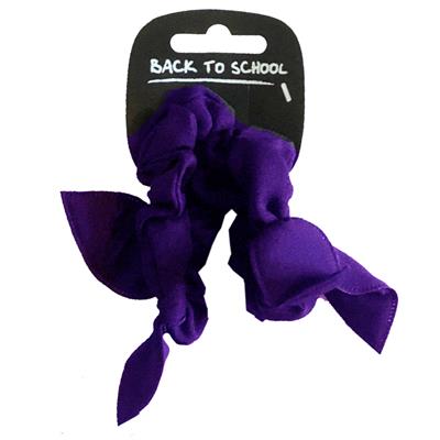 Purple Bow Scrunchies (2 pk)
