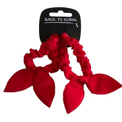 Red Bow Scrunchies (2 pk)