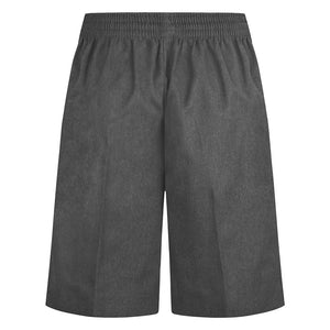 Boys Grey Elastic Back Pull-Up Shorts