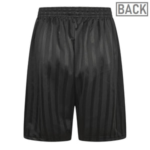 Black Shadow Stripe P.E. Shorts