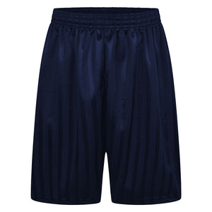 Navy Blue Shadow Stripe P.E. Shorts