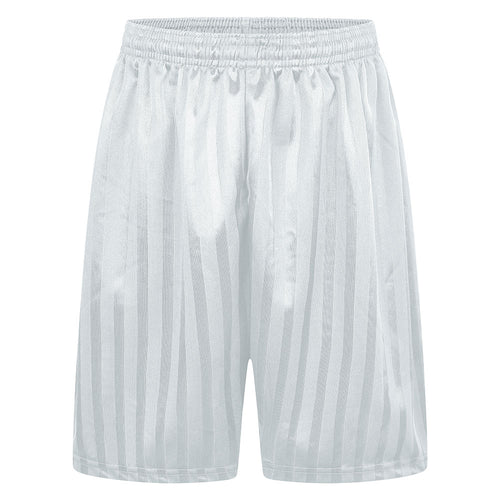 White Shadow Stripe P.E. Shorts