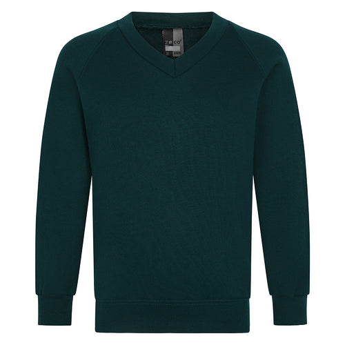 Bottle Green V-Neck Sweatshirt