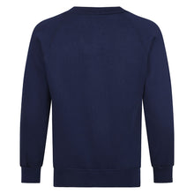 Load image into Gallery viewer, Woodside Academy Year 6 Navy V-Neck Sweatshirt with logo