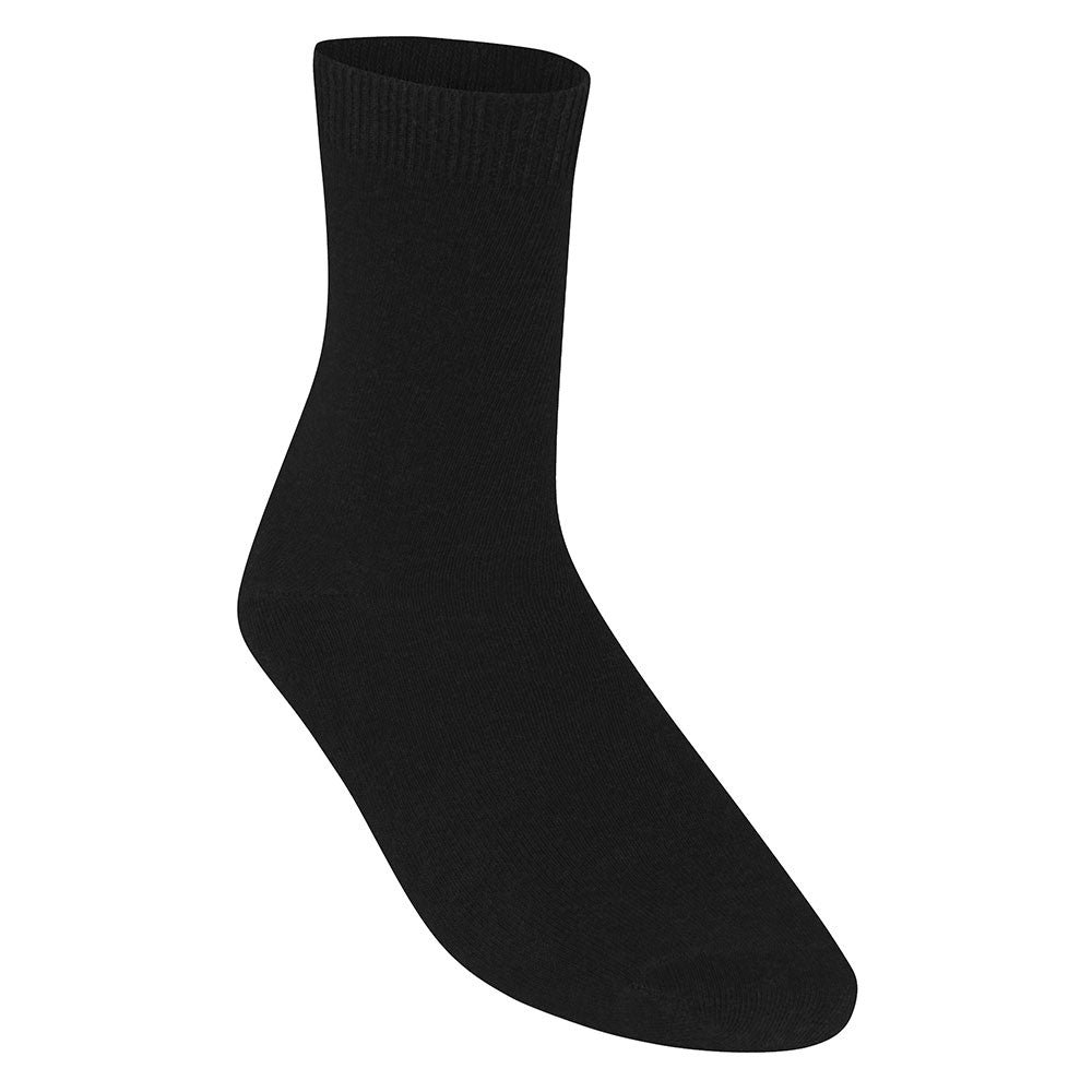Unisex Black Smooth Knit Ankle Socks (5PK)