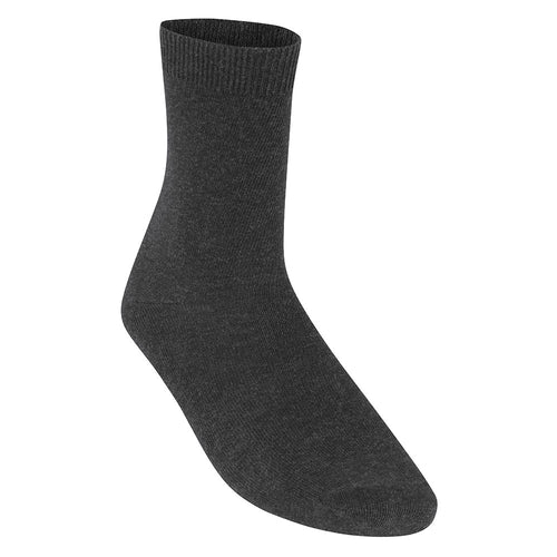 Charcoal Smooth Knit Ankle Socks (5PK)