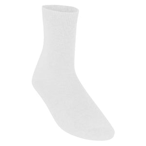 Unisex White Smooth Knit Ankle Socks (5PK)