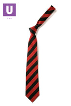 Load image into Gallery viewer, Black &amp; Red Broad Stripe Tie