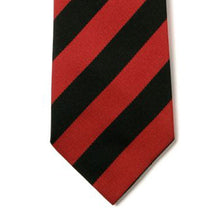 Load image into Gallery viewer, Black &amp; Red Broad Stripe Tie