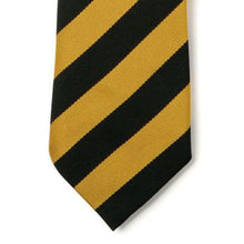 Load image into Gallery viewer, Black &amp; Gold Broad Stripe Tie