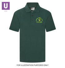 Load image into Gallery viewer, Bonnygate Primary Green Polo Shirt with logo