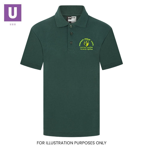 Bonnygate Primary Green Polo Shirt with logo