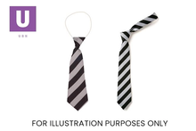 Load image into Gallery viewer, Black &amp; White Broad Stripe Tie (Box of 24)