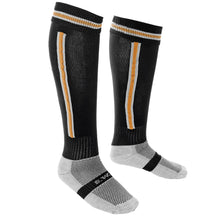 Load image into Gallery viewer, Black/Gold Performance Coolmax Socks
