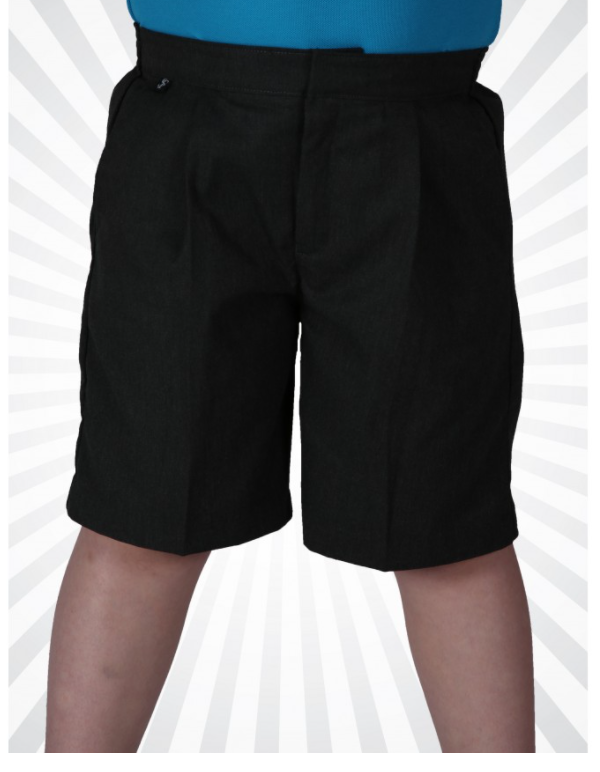 Boys Black Sturdy Fit Shorts (Plus Size)