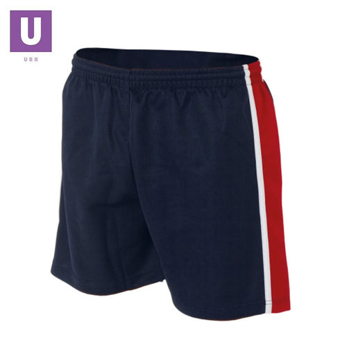 Navy/Red Unisex Sports Shorts