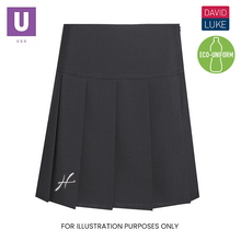 Cargar imagen en el visor de la galería, Hathaway Academy Panel Pleated School Skirt with logo