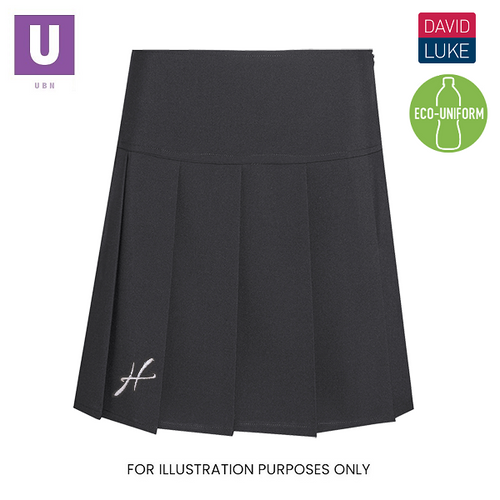 Hathaway Academy Panel Pleated School Skirt with logo