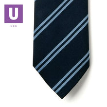 Load image into Gallery viewer, Navy &amp; Light Blue Double Stripe Eco Tie (45&quot;)