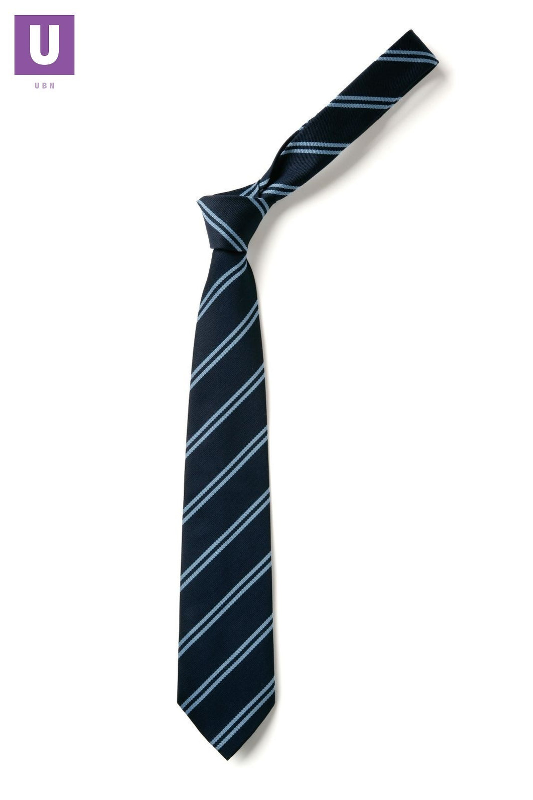 Navy & Light Blue Double Stripe Eco Tie (45