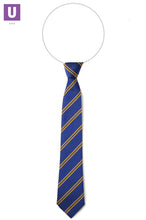 Load image into Gallery viewer, Royal &amp; Gold Double Stripe Elastic Eco Tie