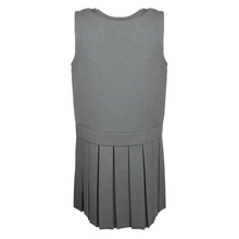 Load image into Gallery viewer, Grey Zip Front Two Button Pinafore