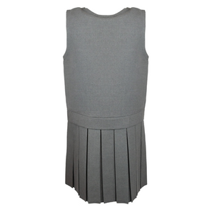 Grey Zip Front Two Button Pinafore