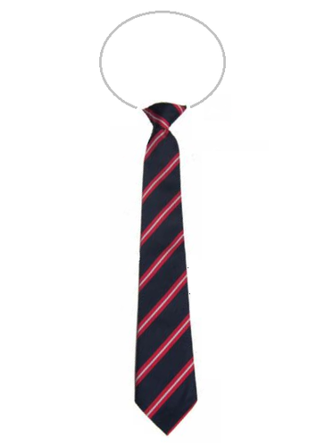 Navy with Red & White Stripe Elastic Eco Tie