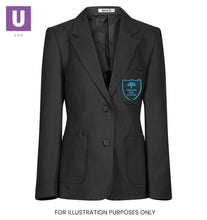 Load image into Gallery viewer, Treetops Free School Girls Fitted Eco Blazer with logo