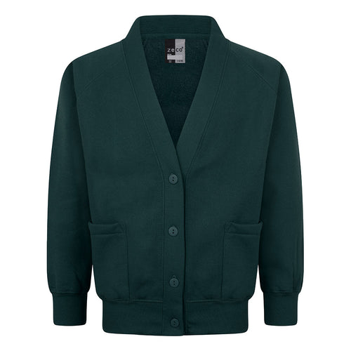 Bottle Green Sweatshirt Cardigan