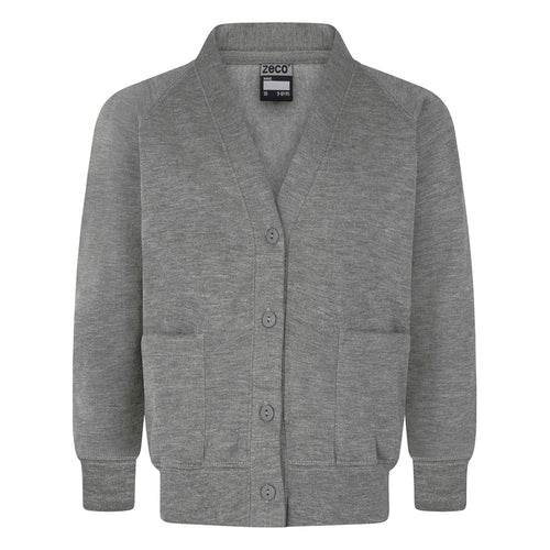 Grey Sweatshirt Cardigan