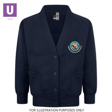 Load image into Gallery viewer, East Tilbury Primary Sweatshirt Cardigan with logo