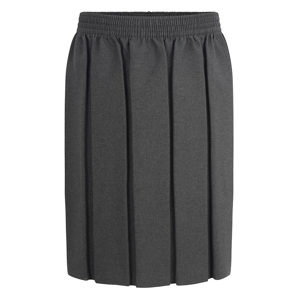 Girls Grey Box Pleat Skirt