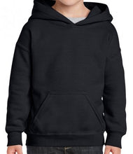 Laden Sie das Bild in den Galerie-Viewer, Black Gildan Kids Heavy Blend™ Hoodie Sweatshirt