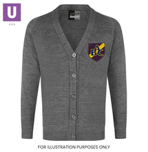 Load image into Gallery viewer, Belmont Castle Knitted Cardigan with logo