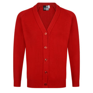 Girls Red Knitted Cardigan