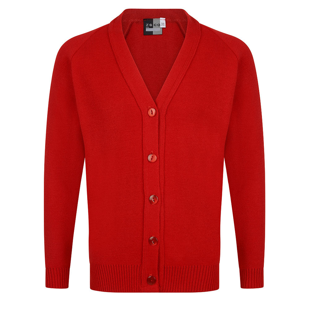Girls Red Knitted Cardigan