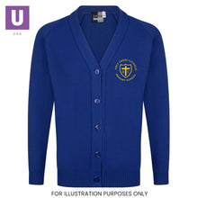 Load image into Gallery viewer, Holy Cross Primary Knitted Cardigan with logo