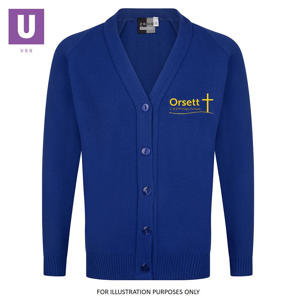 Orsett Primary Knitted Cardigan with logo