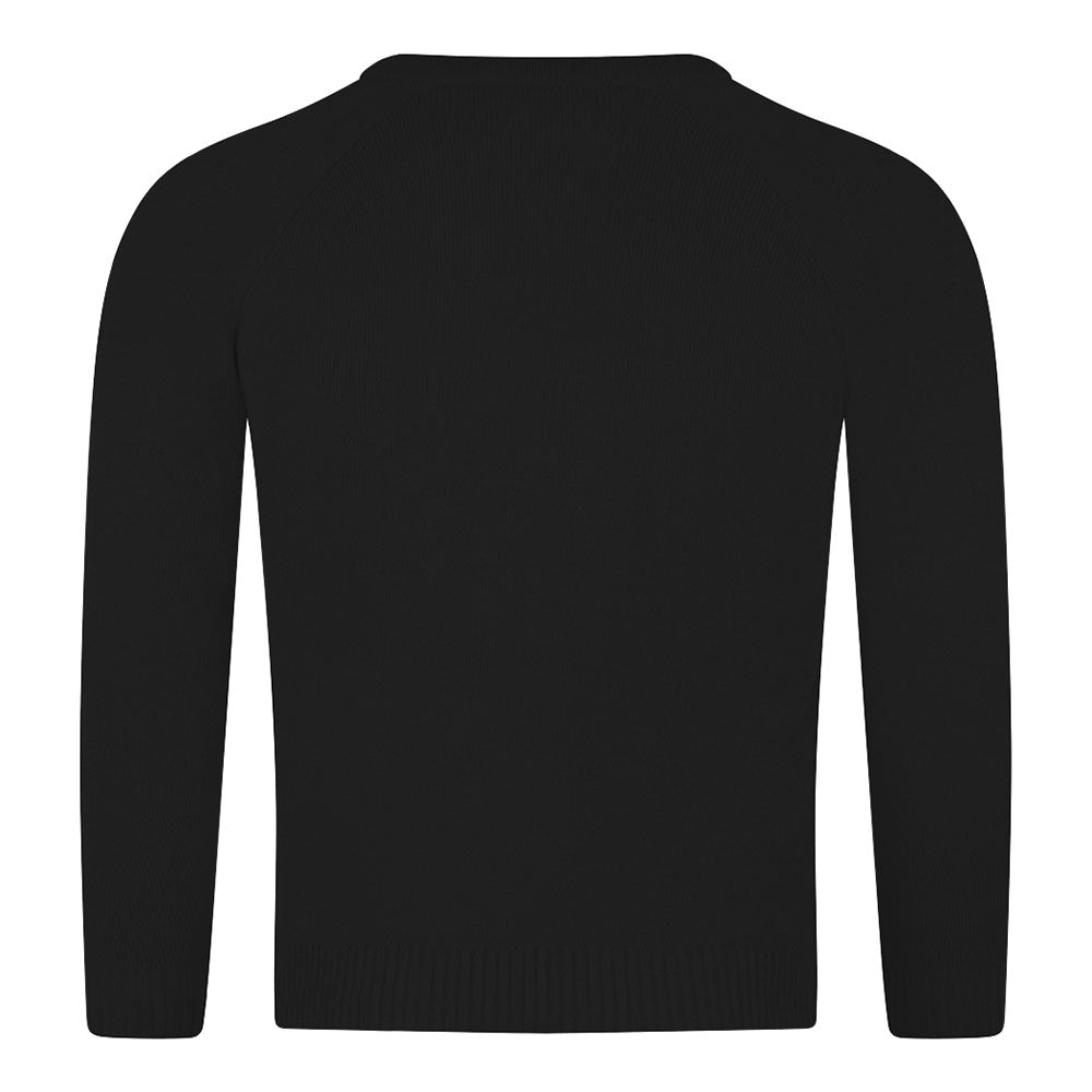 Charger l'image dans la galerie, Black Unisex Knitted V-Neck Jumper