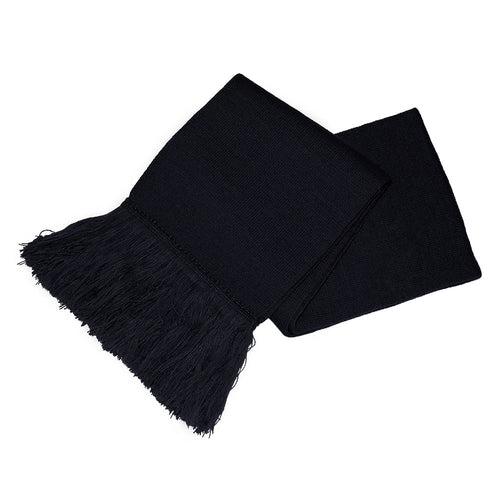 Black Unisex Knitted Scarf