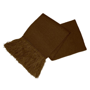 Brown Unisex Knitted Scarf