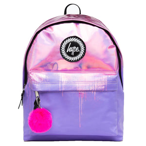 HYPE Lilac Holo Drips Backpack