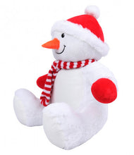 Load image into Gallery viewer, Mumbles Zippie Snowman Plush Toy