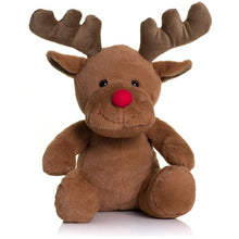 Load image into Gallery viewer, Mumbles Red Nose Reindeer Plush Toy