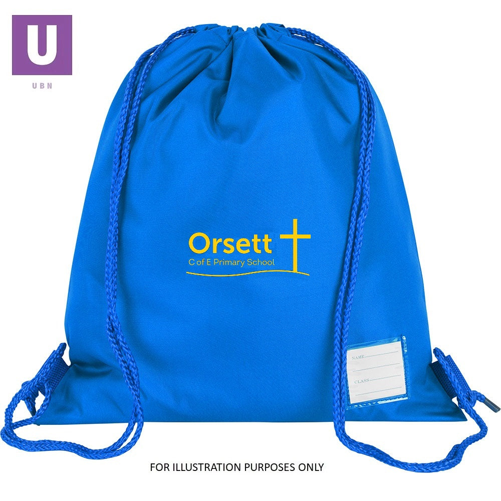 Orsett Primary Premium P.E. Bag with New logo
