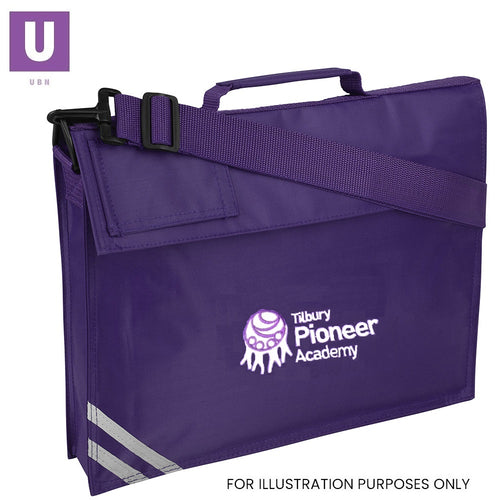 Tilbury Pioneer Premium Book Bag with logo