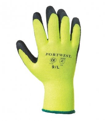 Yellow Portwest Thermal Grip Gloves