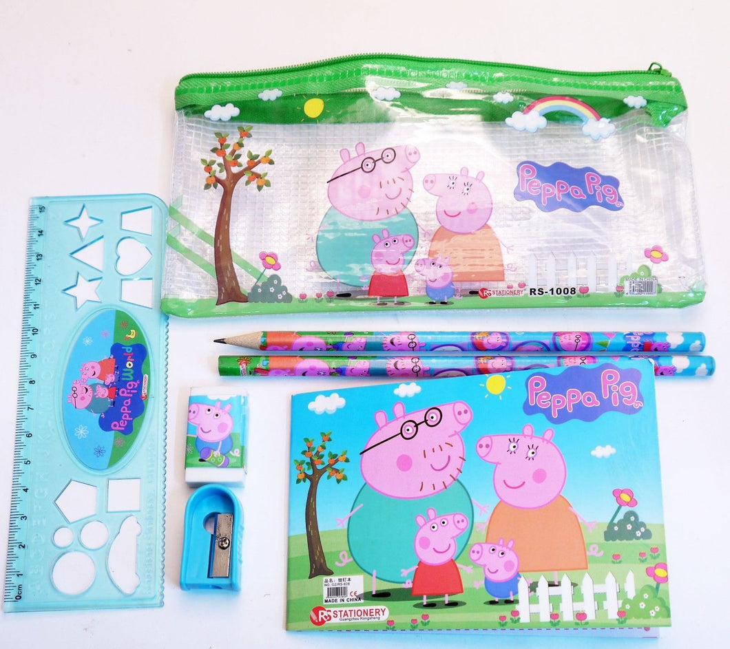 Peppa Pig Pencil Case Stationery Set