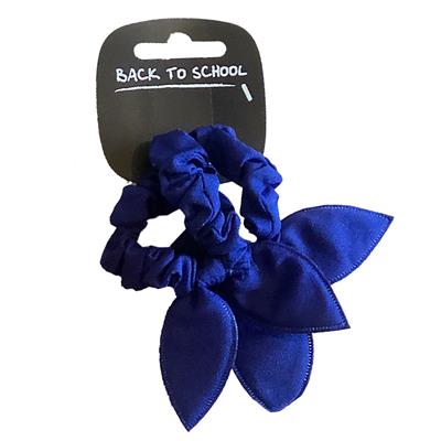Royal Blue Bow Scrunchies (2 pk)